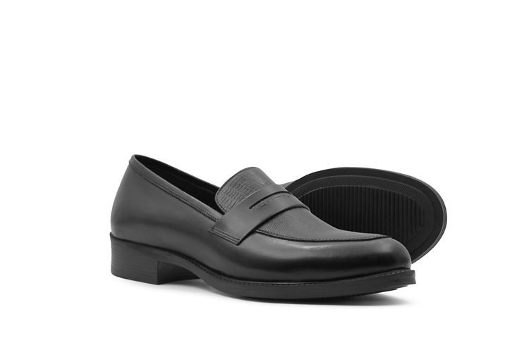 نمای سه رخ کالج چرم طبیعی مدل گلی