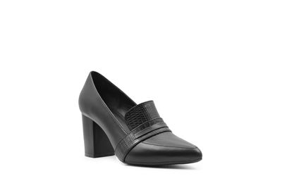 کفش زنانه پاشنه‌دار مدل بهرخ بهشتیان زاویه سه‌رخ با رویه چرم طبیعی و زیره ترمو