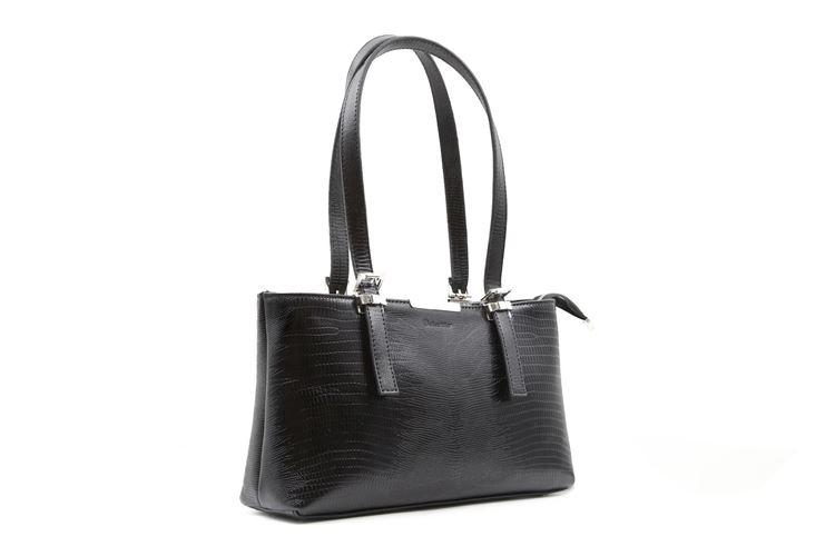 نمای سه‌رخ کیف زنانه چرم طبیعی بهشتیان کد 1028 با طراحی کلاسیک و دوخت دقیق