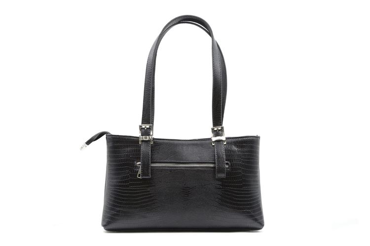 نمای پشت کیف زنانه چرم طبیعی کد 1028 با دوخت منظم و رنگ اصیل چرم