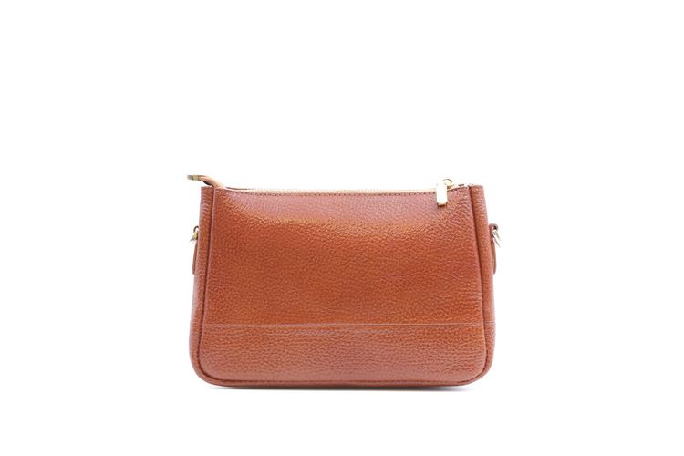 نمای پشت کیف زنانه چرم طبیعی کد 1100 با دوخت منظم و رنگ اصیل چرم