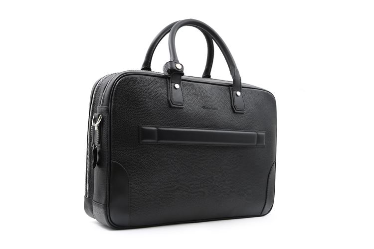 نمای سه‌رخ کیف اداری چرم طبیعی بهشتیان کد 1159 با طراحی رسمی و دوخت ظریف