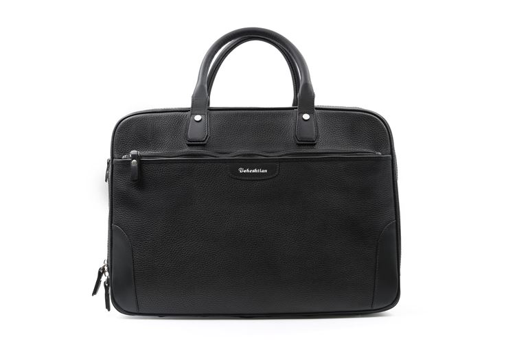 نمای پشت کیف اداری چرم طبیعی کد 1159 با دوخت دقیق و رنگ اصیل چرم