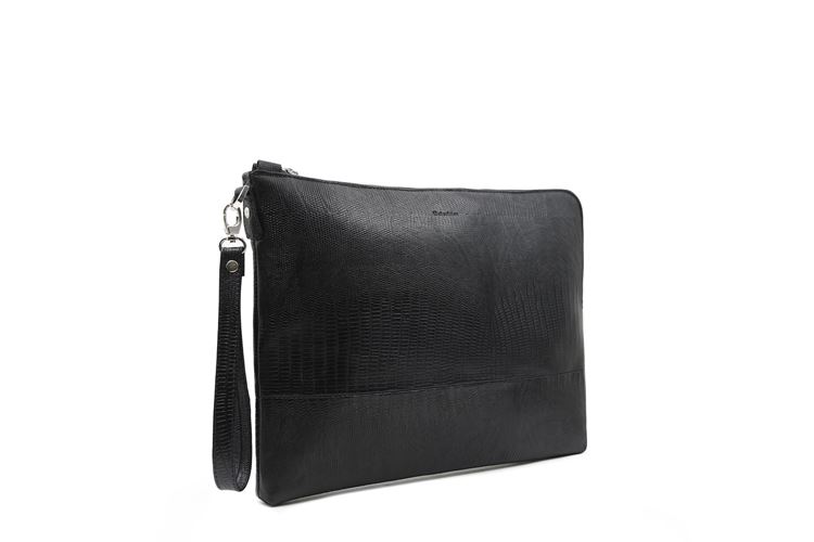 نمای سه‌رخ کیف مدارک چرم طبیعی بهشتیان کد 1185 با طراحی کلاسیک و زیپ مقاوم