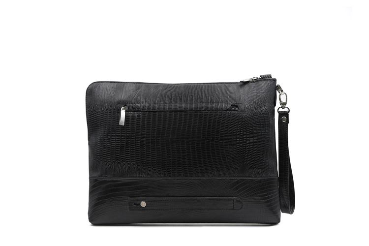 نمای پشت کیف مدارک چرم طبیعی کد 1185 با طراحی ساده و دوخت تمیز