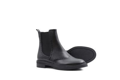 نیم‌بوت زنانه کد 0013 چرم طبیعی نمای سه‌رخ