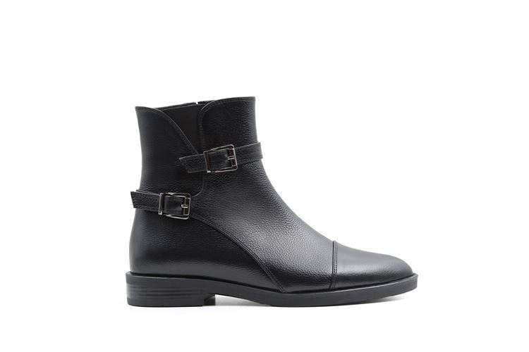 نمای نیم‌رخ نیم‌بوت زنانه مدل 0015 مشکی