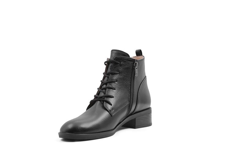 نیم‌بوت زنانه مشکی کد 0016 بهشتیان با طراحی ساده و زیپ جانبی	