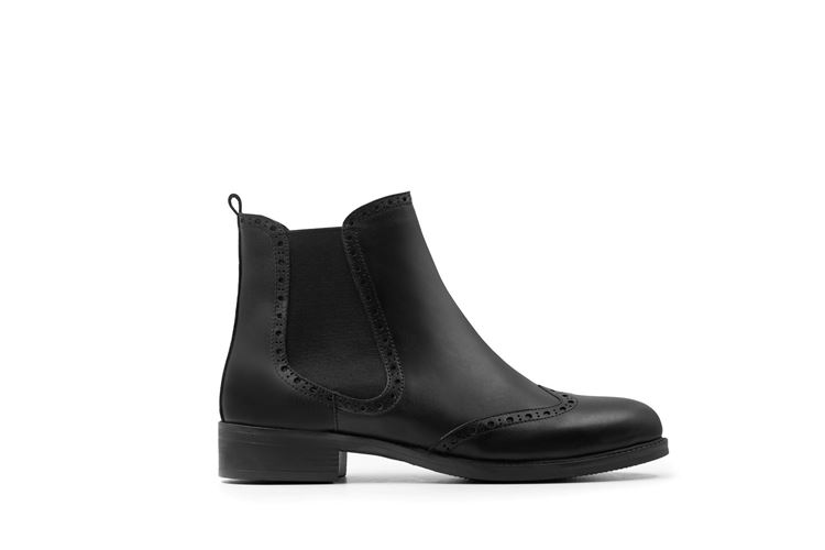 نیم بوت چرم طبیعی زنانه مدل گونای بهشتیان – نمای نیم‌رخ چپ