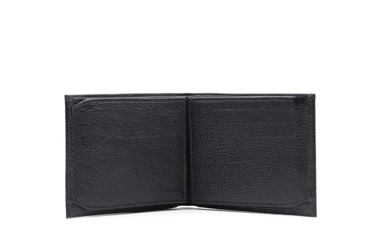 نمای داخلی کیف جیبی مردانه چرم طبیعی کد 265 با جای کارت و محفظه اسکناس.