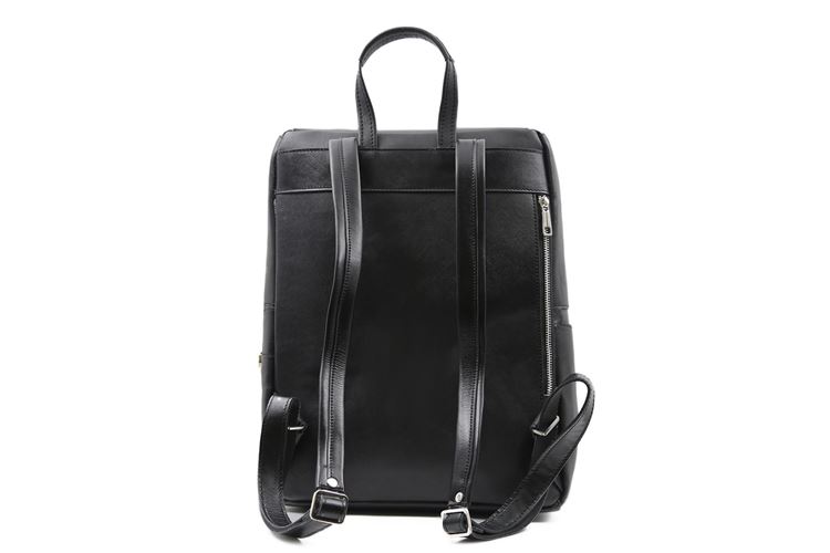 نمای پشت کوله پشتی تمام چرم طبیعی بهشتیان کد 1194 با بندهای چرمی مقاوم